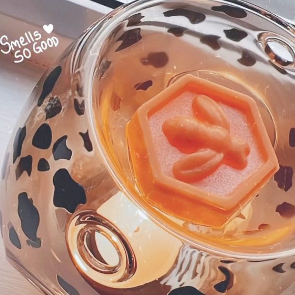 Pink Leopard Glass Wax Melt Burner
